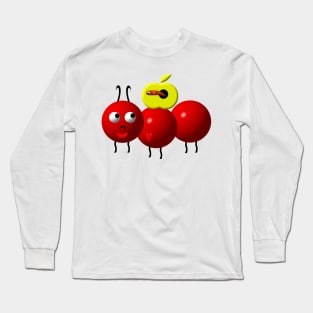 Cute Ant with an Apple Long Sleeve T-Shirt